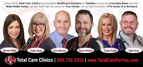 Total care clinic - Total Care Work Injury Clinic. ( 7 Reviews ) 72057 CA-111. Rancho Mirage, California 92270. 760-619-3053. Covid19 Testing! DRIVE THROUGH Mon-Fri 8am-5:30pm.